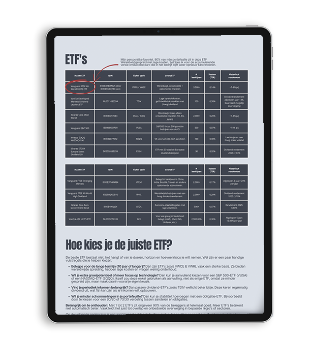 Gratis ETF-checklist van Finance op Orde